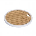 Base para panela de bambu silicone branco