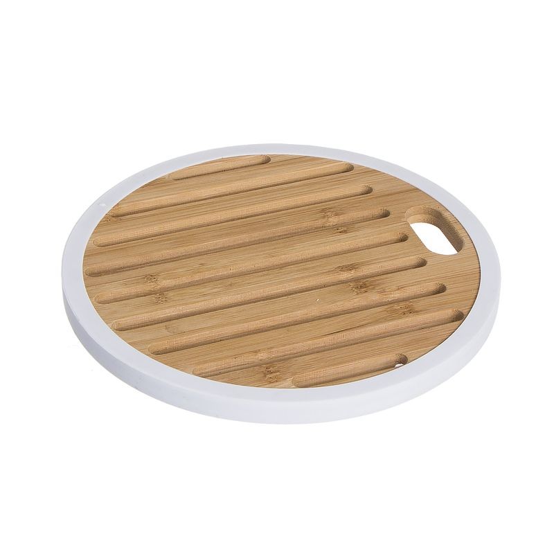 Base para panela de bambu silicone branco