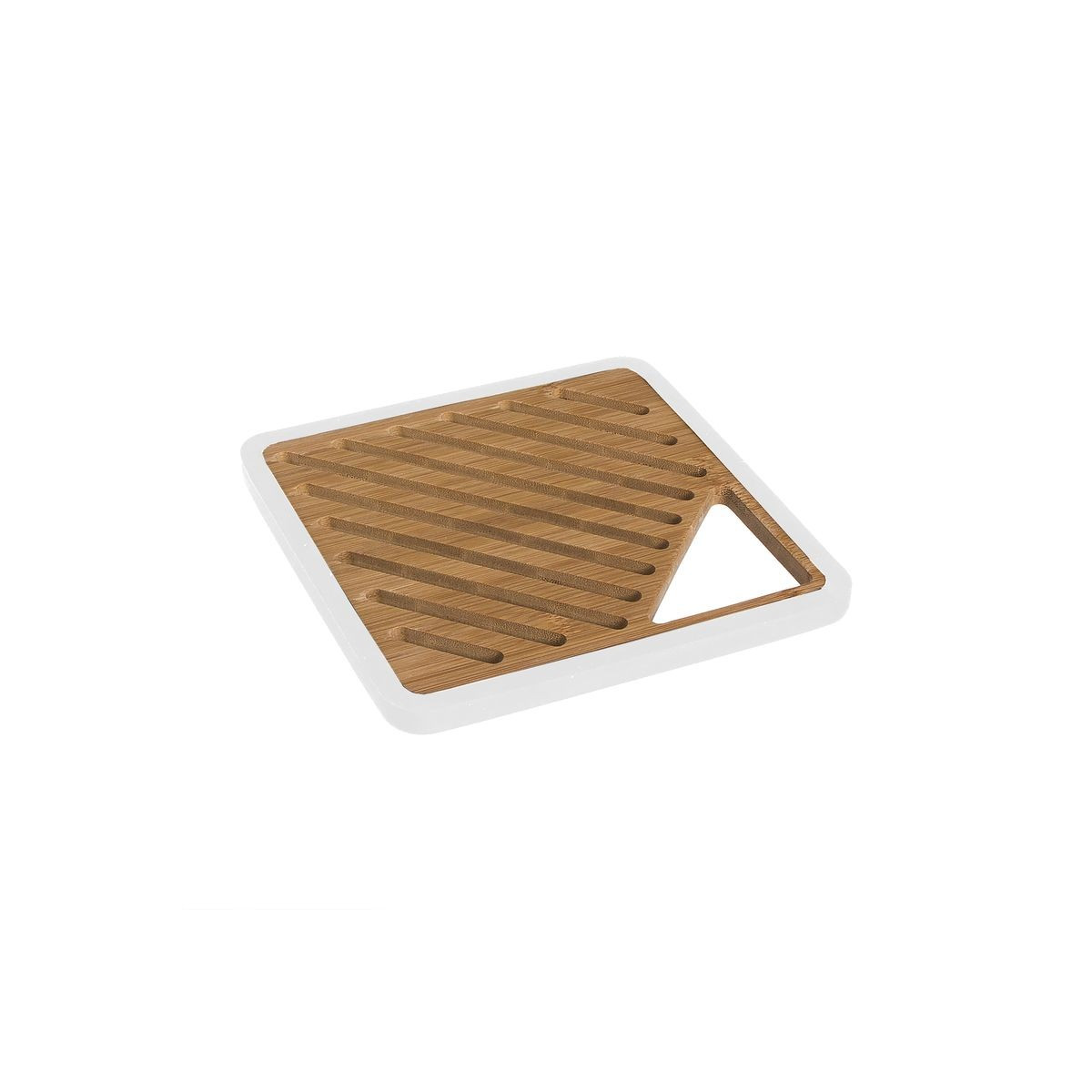 Base para panela de bambu silicone branco