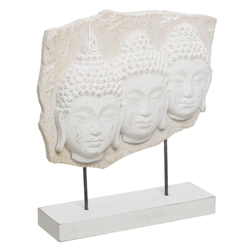 Figura cabeças de Buda em base