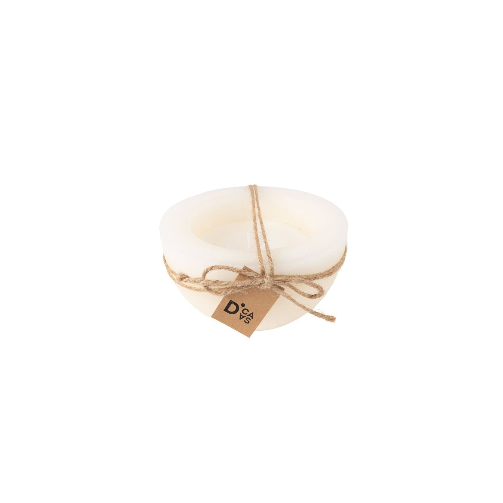 Vela tigela larga 14x8 branca