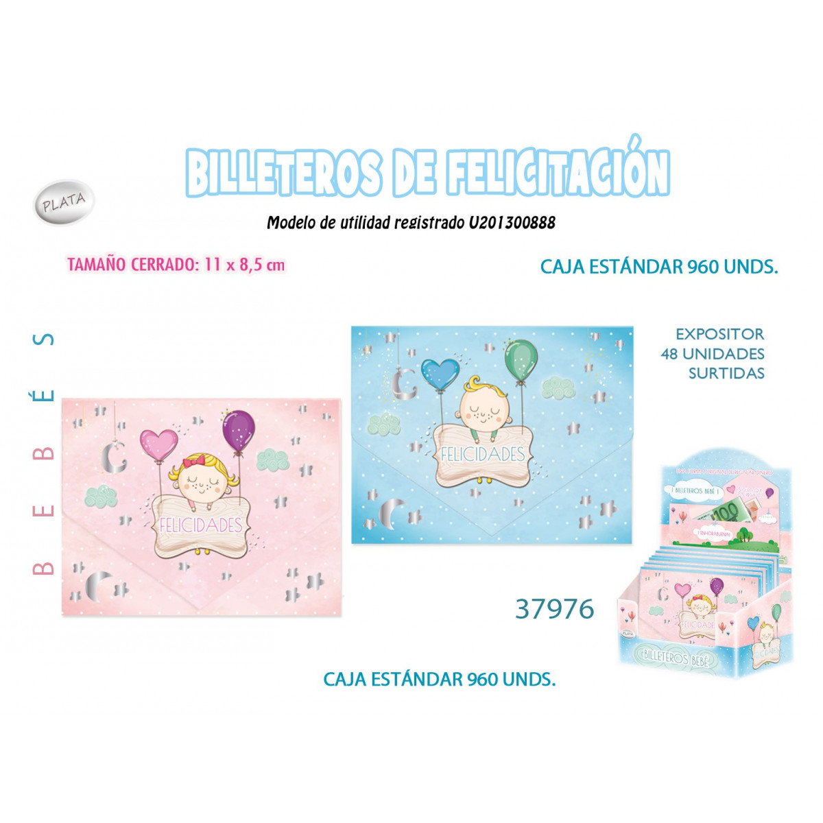 Carteira com fecho para bebê