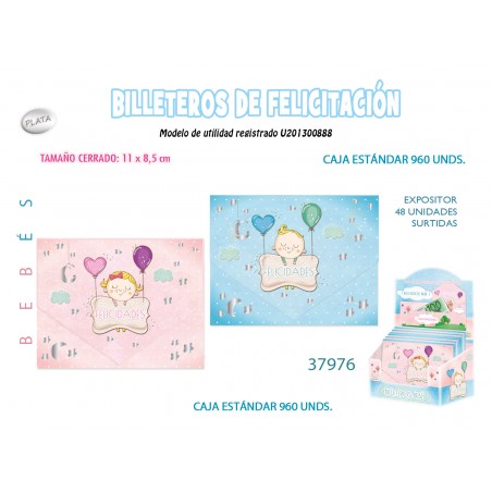 Carteira com fecho para bebê