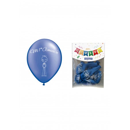 Blister 24 balões de comunhão azul