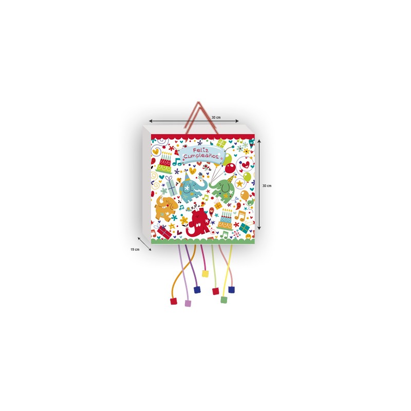 Piñata de aniversário com elefantes