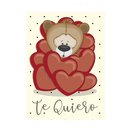 Mini cartão de urso eu te amo