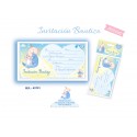Blister com 10 convites de batizado menino
