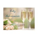 Feliz aniversário mini cartão