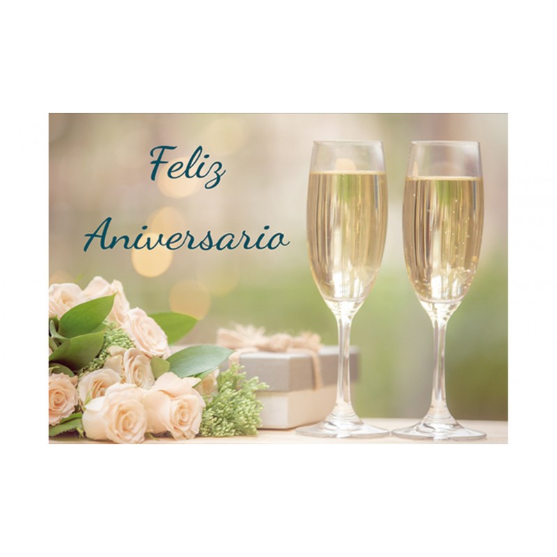 Feliz aniversário mini cartão