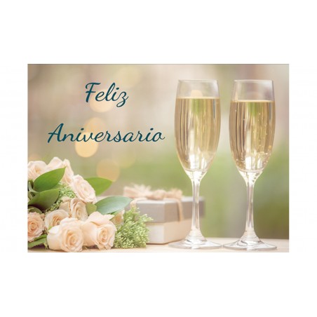 Feliz aniversário mini cartão