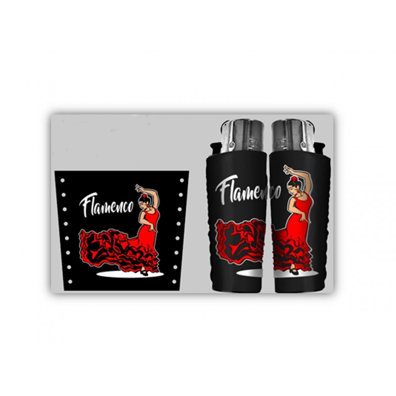 Isqueiro clipper + capa flamenco