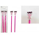 Blister 2 lápis comunhão menina rosa