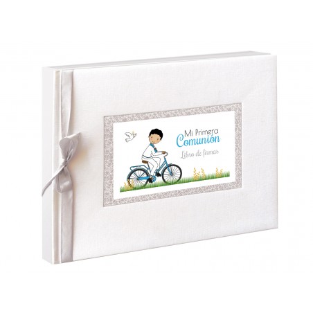 Bicicleta De Menino De Comunhão De Livro De Assinatura
