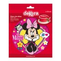 Disco de bolacha de Minnie laço rosa 20cm