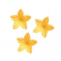 Flores de oblea comestíveis na cor amarela