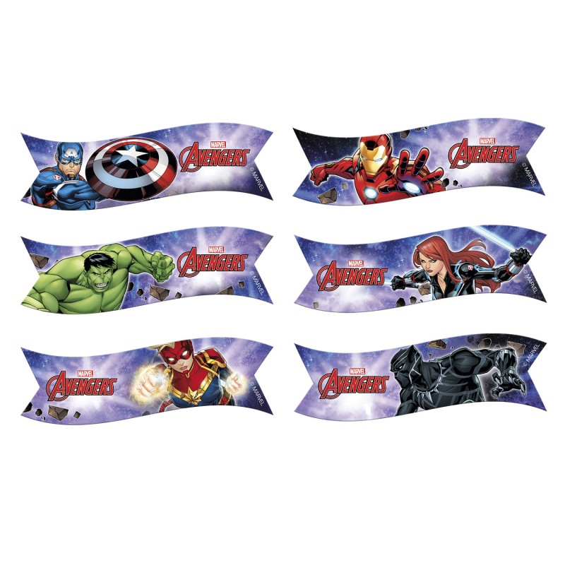 Blister 6 bandeira oblea vingadores