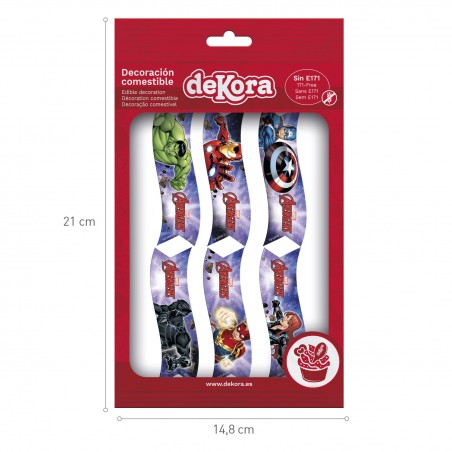 Blister 6 bandeira oblea vingadores