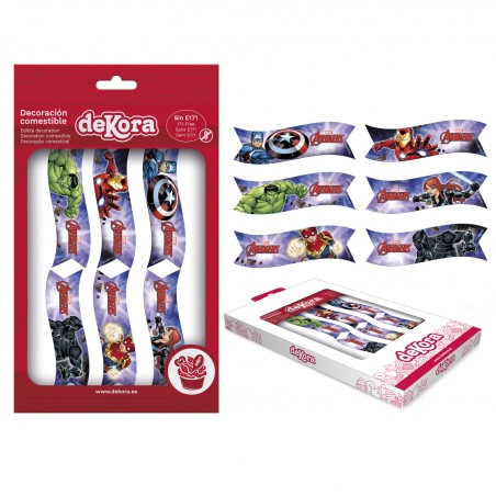 Blister 6 bandeira oblea vingadores