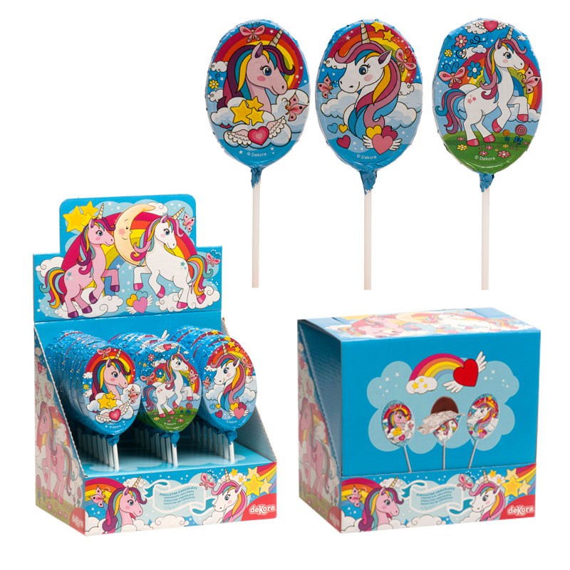 Piruleta de chocolate unicórnio 30 g