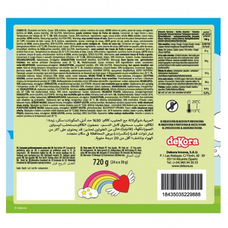 Piruleta de chocolate unicórnio 30 g