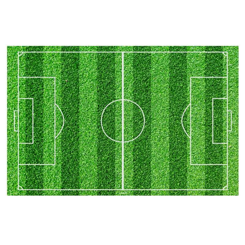 Lámina Comestível para Tortas com Design de Campo de Futebol