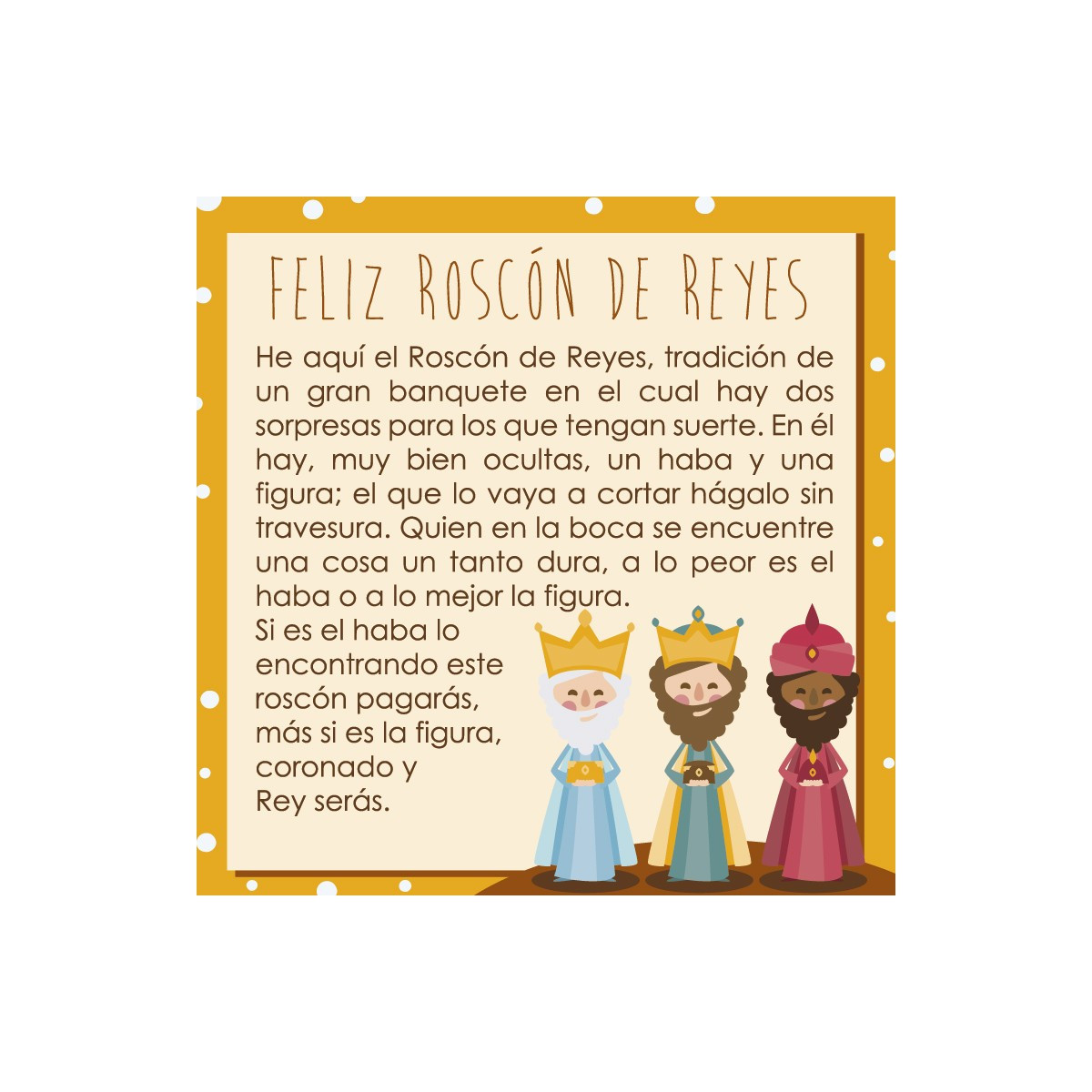 Cartão roscon espanhol novo