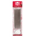 Blister 16 velas metálicas cor prata 13cm