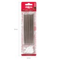 Blister 16 velas metálicas cor prata 13cm