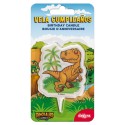 Vela de aniversário dinossauro 2D