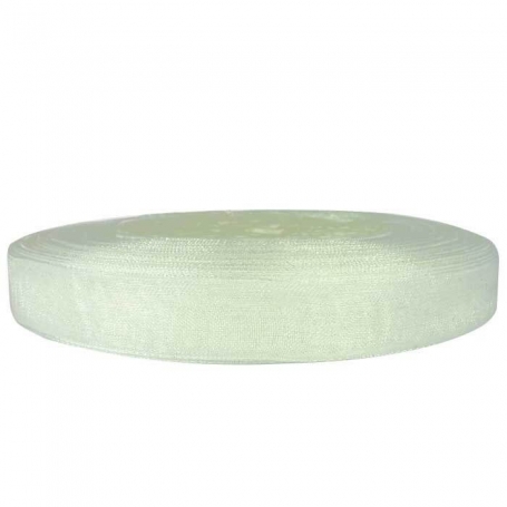 Fita branca de organza