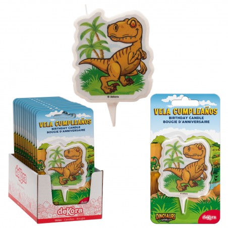 Vela de aniversário dinossauro 2D