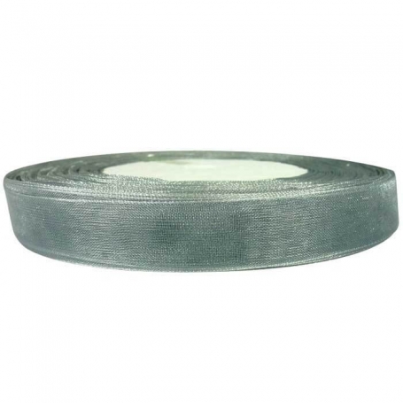 Fita de prata de organza