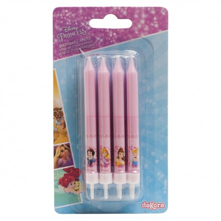 Blister 8 velas palito princesas 9cm