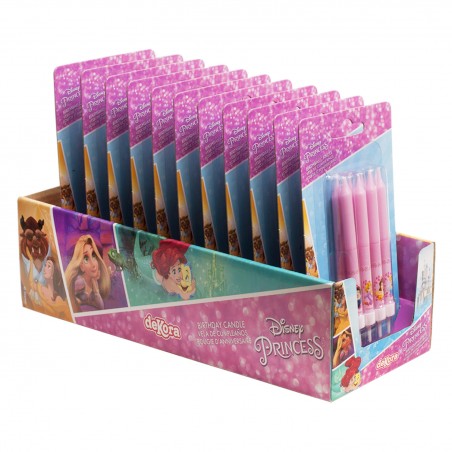 Blister 8 velas palito princesas 9cm