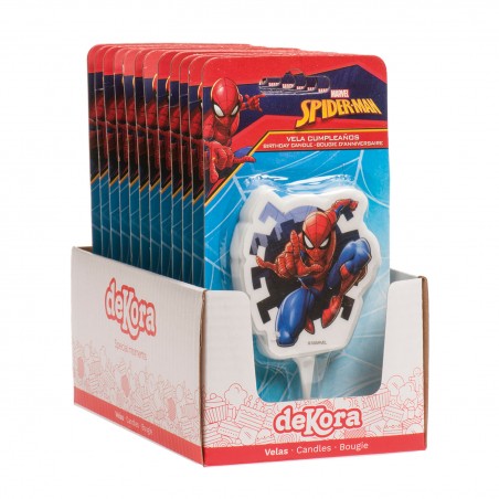 Vela de aniversário do Spiderman Decoração ideal para festas infantis