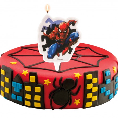 Vela de aniversário do Spiderman Decoração ideal para festas infantis