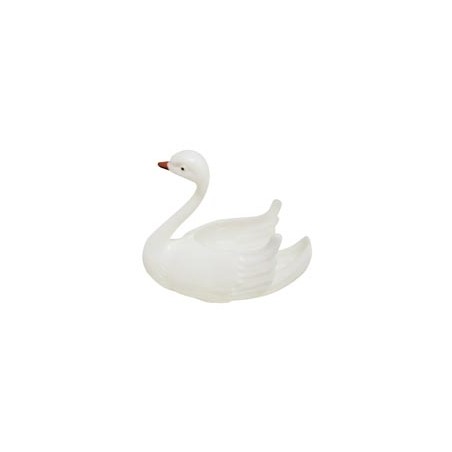Cisnes de plástico branco