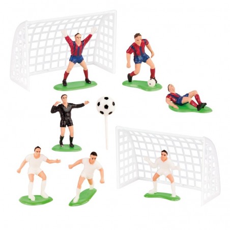 Conjunto de Figuras de Futebol para Bolos Partida Completa na sua Celebração