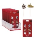 Velas Decorativas de Futebol Pack de 6 com Botas Douradas e Design Esportivo