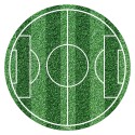 Disco Comestível sem açúcar para Bolos com Design de Campo de Futebol