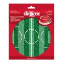 Disco Comestível sem açúcar para Bolos com Design de Campo de Futebol
