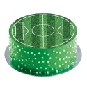Disco Comestível sem açúcar para Bolos com Design de Campo de Futebol