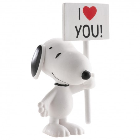 Snoopy figura de pvc | eu te amo 7 5cm