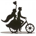 Casal casamento metal preto bicicleta 18 cm