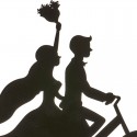 Casal casamento metal preto bicicleta 18 cm