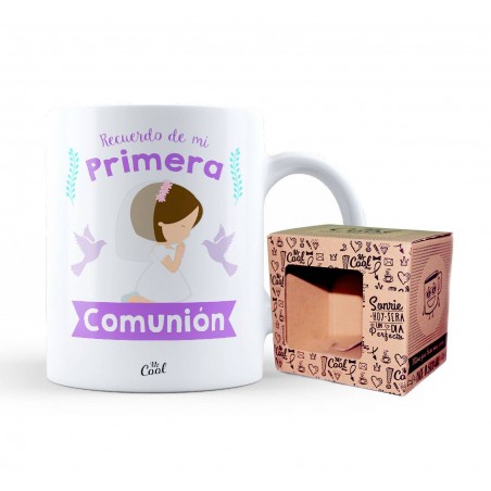 Caneca lembrança da minha primeira comunhão menina