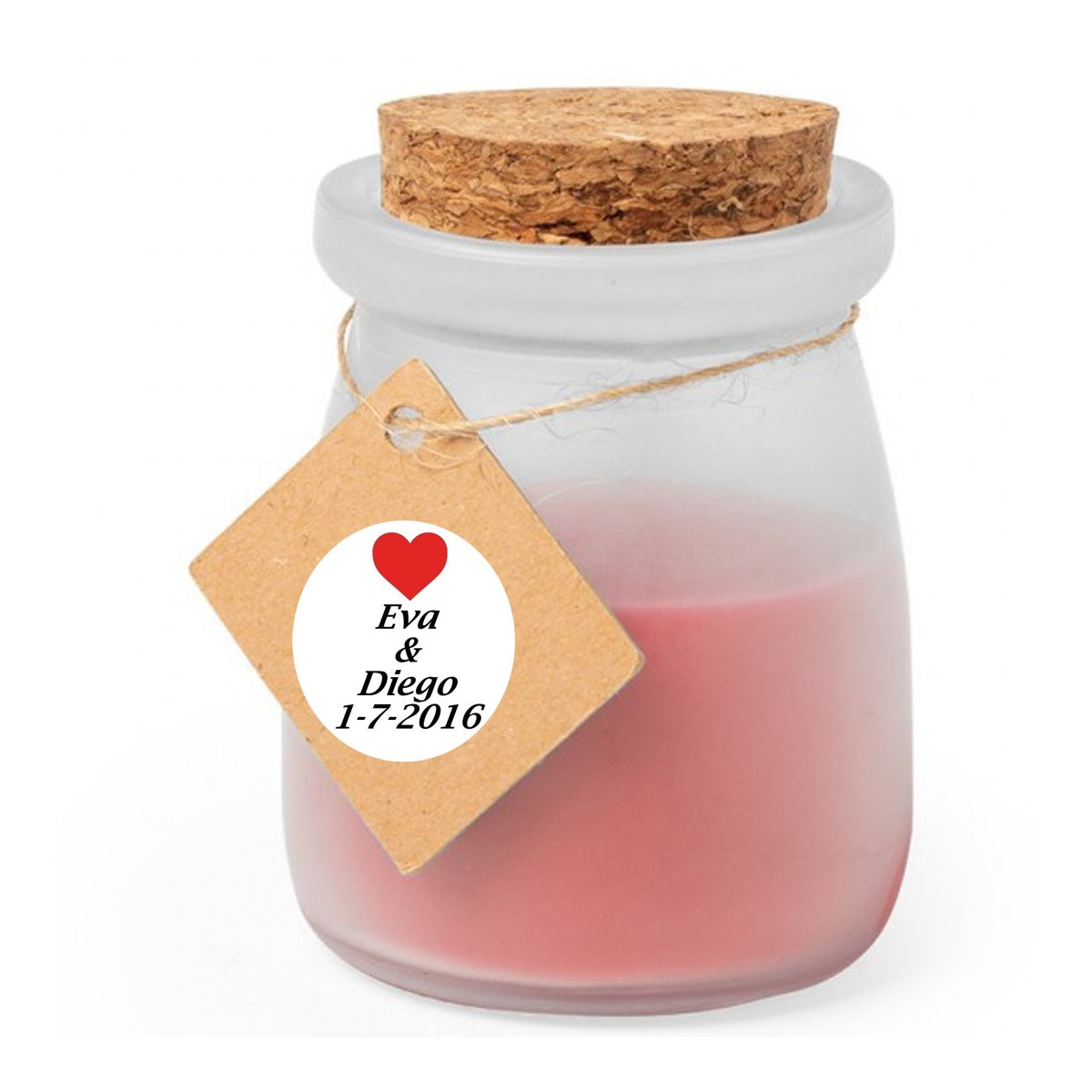 Vela aromática personalizada casamento