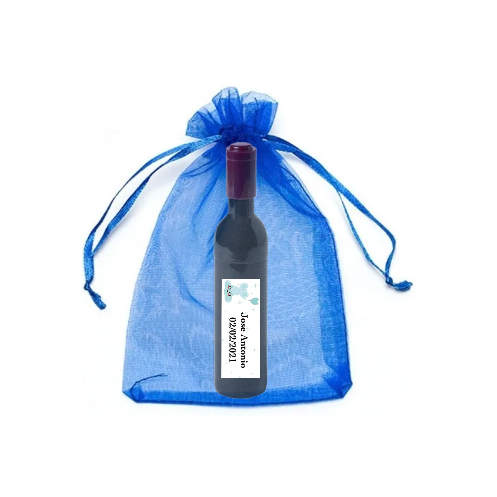 Saca-rolhas de garrafa para batizado personalizado