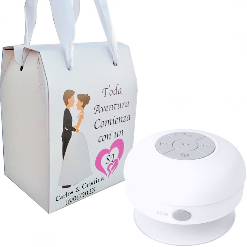 Caixa de som Bluetooth à prova d'água em caixa de casamento personalizada