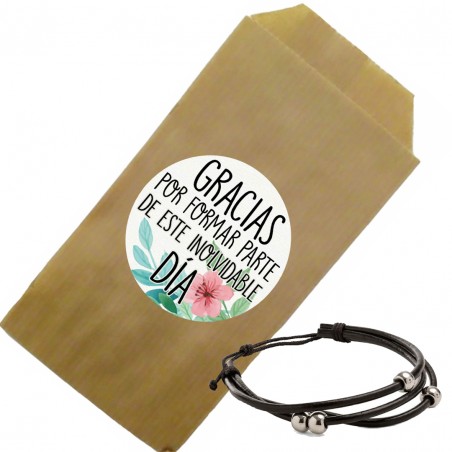 Pulseira De Homem Em Envelope Kraft Com Dedicatória